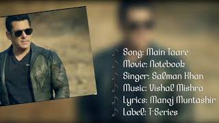 Main Taare Notebook lyrics english translation Salman khan