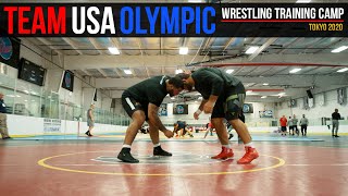 Chael Sonnen visits Team USA Wrestling Olympic training camp.