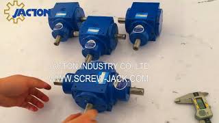 One input two output gear boxes, JTP90 bevel gears, 90 gear box dual output - Jacton Industry