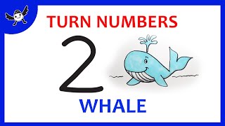 How To Draw WHALE Using Number 2 – Easy and Fun Doodle Art on Paper ✔