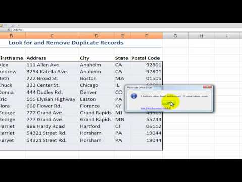 How to Find & Remove Duplicate Records in Excel 2007 How to Find & Remove Duplicate Records in Excel 2007