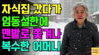 폭설에 아들집 찾아갔더니 난방도 끊고 추운 밤을 보내게 만든 아들며느리에게 복수한 어머니