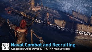 Assassin's Creed Odyssey - Naval Combat and Recruiting - PC 4K - [Gaming Trend]
