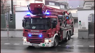 [FEUERWEHR WIEN | TELESKOPMASTBÜHNE] Einsatzfahrten Feuerwehr Wien - Wache Favoriten