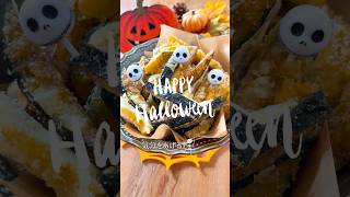 ハロウィンパーティー🎃コンソメチーズ味のフライドかぼちゃ🎃ピック刺して完成です！#ハロウィン#ハロウィンレシピ #かぼちゃ#かぼちゃレシピ #ハロウィンパーティー#おうちごはん#フライドかぼちゃ