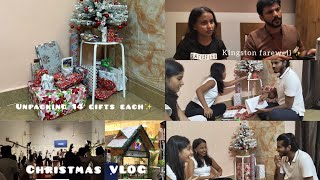 VLOG: Christmas day | Church + Unboxing 14 gifts each😍 | Bangalore vlog.