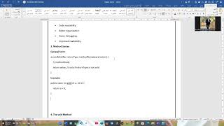 Chapter 5: part 1: Fundamentals Of Programming: Methods in Java.