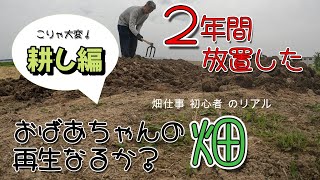 【耕し編】2年間放置したおばあちゃんの畑再生なるか？!