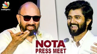 Vijay's Tamil dialogue delivery is excellent ! : Sathyaraj & Nassar Speech at NOTA Movie Press Meet