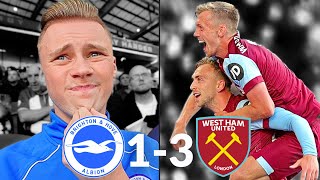 Our Winning Streak Is OVER!! | 1-3 | Brighton VS West Ham | Match Day Vlog
