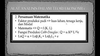 Alat Analisis Ilmu Ekonomi