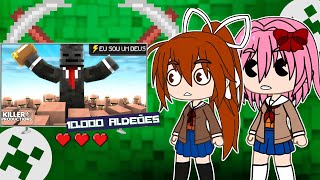 DDLC React a  Eu fiz 10.000 Aldeões Trabalharem Pra Mim MC as CROXMC (part 3) Gacha React