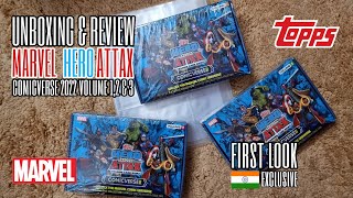 topps MARVEL HERO ATTAX COMICVERSE 2022 Vol. 1,2&3-UNBOXING & REVIEW|Brand New Marvel Trading Cards