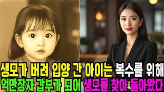 생모가 버려 미국으로 입양 갔던 아이는 복수하기 위해 억만장자 갑부가 되어 돌아와 그녀를 만나는데… #인생이야기 #사이다사연 #라디오극장