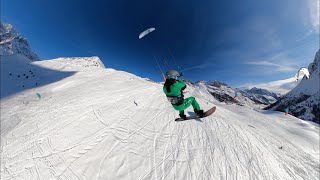 Snowkite glide to aerial loop - GoPro MAX + @SailVideoSystem mount