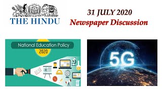 The Hindu Newspaper Discussion 31 JULY 2020