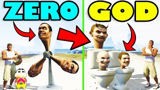 Franklin Upgrading ZERO To GOD SKIBIDI TOILET in GTA 5 | SHINCHAN and CHOP