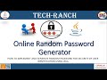 Live Demonstration of Online Random Password Generator in Java | Practice Projects | @TechRanch