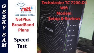 NetPlus Broadband Reviews \u0026 Technicolor TC7200.D1 Configuration | Fastway Service | Hindi