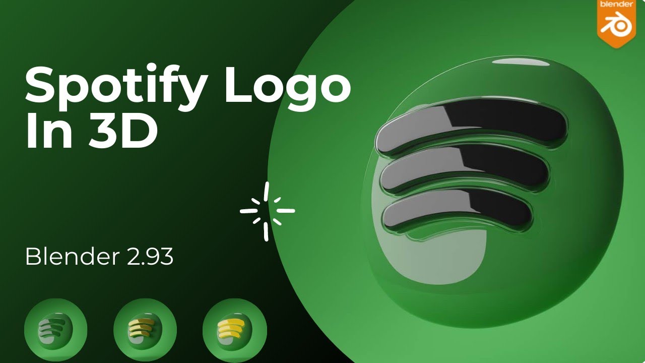 How To Create Spotify Logo In 3d Using Blender 2 93 Beginners Tutorial