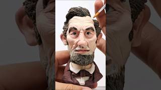 Abraham Lincoln Clay Sculpting Tutorial (링컨 칼라클레이 피규어 만들기) #shorts #caricature #AbrahamLincoln #clay