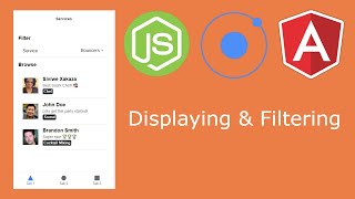 Nodejs, Ionic Angular and MongoDB Full Stack App Displaying and Filtering Users Part 3
