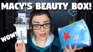Tiny But EXPENSIVE! Macy's Beauty Box Unboxing July 2018! Chatty Unboxing!