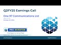 one 97 communications ltd q2fy25 concall paytm one97