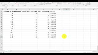 Stratified Sampling in Microsoft Excel