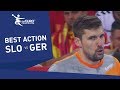 Lesjak in the Slovenian goal on fire! | Men's EHF EURO 2018