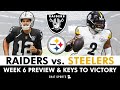 Las Vegas Raiders vs. Pittsburgh Steelers Preview, Injury Report, Analysis & Prediction | NFL Week 6