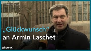 Reaktionen zur Wahl von Armin Laschet als neuer CDU-Parteichef am 18.01.21