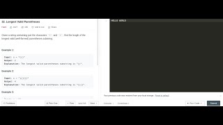 Longest Valid Parentheses(LeetCode) (HARD) Python Solution