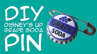 DIY Disney Pixar UP Grape Soda Pin: for Disney and Pixar fans - A GeekyMcFangirl Tutorial