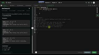 Sort Array 2 - Easy - GeeksforGeeks