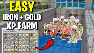 Minecraft 1.21 Easy IRON + GOLD Farm - Bedrock