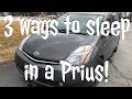 3 ways to sleep in your Prius!! 🚙😳😴