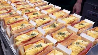 Full of Eggs! Only $1 Egg Toast, $1.5 Ham Cheese Toast | Korean Street Food