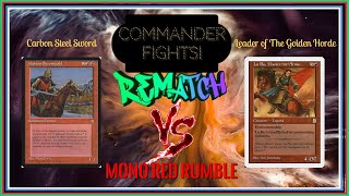 MTG Commander Battle! Mono Red Rumble Rematch!  Marton Stromgald VS Lu-Bu Master-at-Arms