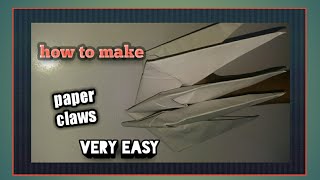 How to make paper claws//how to make origami paper claws...