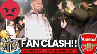 Newcastle United vs Arsenal fan HEATED ARGUMENT After Semi Final Win! #nufc #arsenal