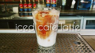 (eng) cafe vlog. Making Iced cafe latte. #indonesia 🇮🇩