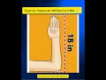 measurement how to measure without a ruler 📏 inches measuring with fingers