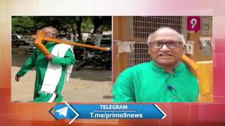 Farmer Durga Prasad Hold Protest At Nandigama MRO Office, Demands Justice | Prime9 News