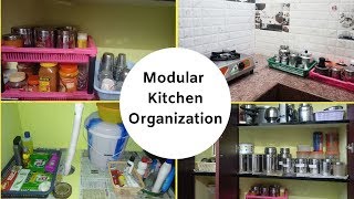 புது கிட்சேன் அமைப்பு பாக்கலாம் வாங்க|Modular Kitchen Organization In Tamil|Kitchen Design Ideas