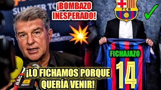 🚨¡BOMBA DE ÚLTIMA HORA! ¡LAPORTA da la SORPRESA Y ANUNCIA ESTE TREMENDO BOMBAZO! ANUNCIO OFICIAL😱💣