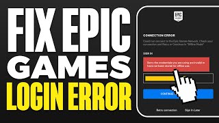 How To Fix Epic Games Login Error 2024