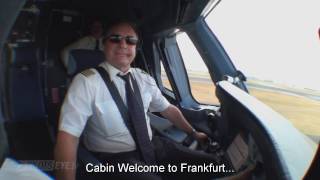 Pilotseye.tv - Lufthansa A380 Descent and Landing - Frankfurt [English Subtitles]