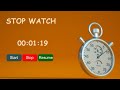 STOP WATCH USING HTML ,CSS AND JAVASCRIPT || WEB DEVELOPMENT || FOR BEGINNERS