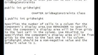 Java Programming Tutorial -GridBagConstraints-4- public int gridheight